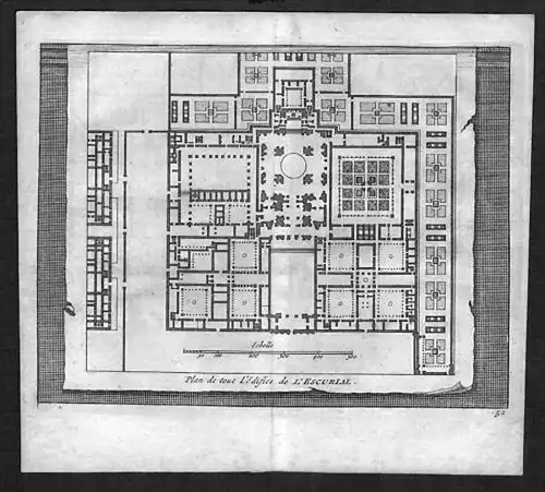 Madrid Escorial Espana grabado engraving