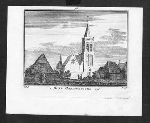 Haringhuizen Niedorp Holland Original  gravure