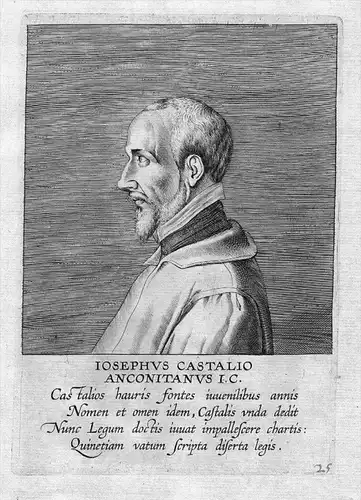 Guiseppe Castiglione Castalio Italia Portrait engraving