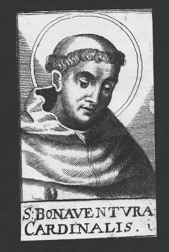Bonaventura Giovanni Fidanza Kardinal Albano Italien Kupferstich Portrait