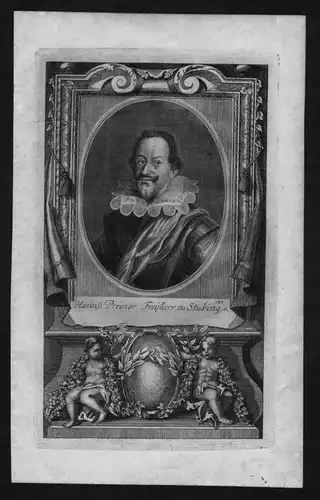 Johan Jakob Breuner Freiherr von Stübing engraving Kupferstich Portrait
