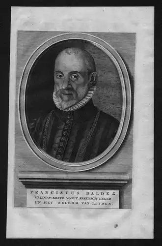 Francisco de Valdez Valdes Leiden Portrait Kupferstich grabado gravure