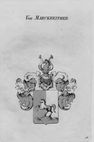Marckreither Wappen Adel coat of arms heraldry Heraldik crest Kupferstich