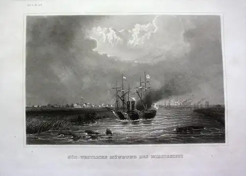 - Mississippi River Gulf of Mexico States steel engraving