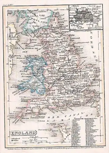 England Great Britain Karte map