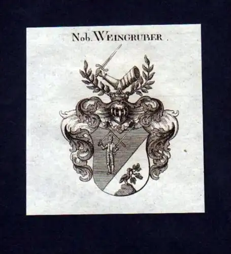Herren v. Weingruber Kupferstich Wappen