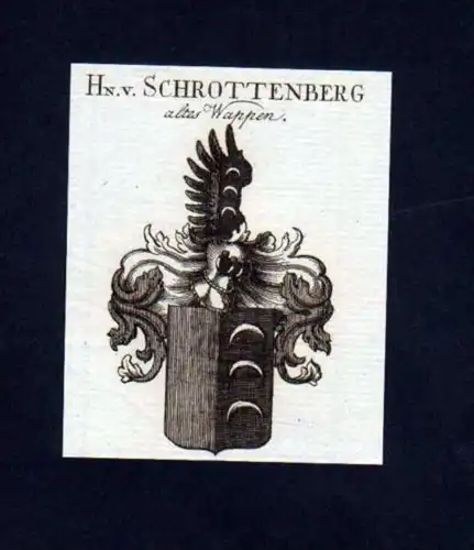 Herren v. Schrottenberg Kupferstich Wappen