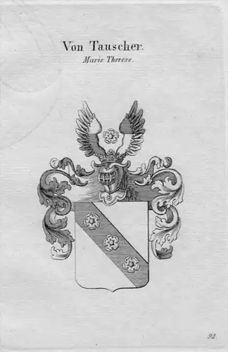 Von Tauscher Wappen Adel coat of arms heraldry Heraldik crest Kupferstich