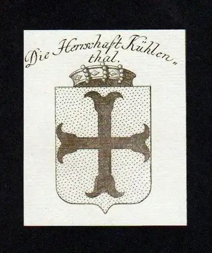 Herrschaft Kühlenthal Kupferstich Wappen