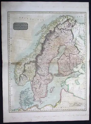 Scandinavia or Sweden Denmark & Norway - Scandinavia Sweden Denmark Norway Finland map Karte Thomson Kupfersti