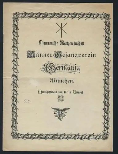 - Männer Gesangverein Germania München Mitgliederverzeichnis