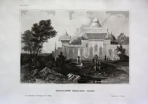 Mausoleum Mahomed Chan Indien India Asien Asia engraving