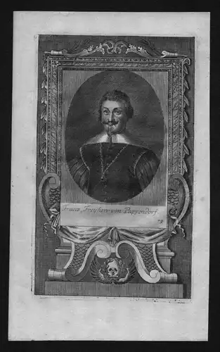Franz von Pappendorf Freiherr gravure engraving Kupferstich Portrait