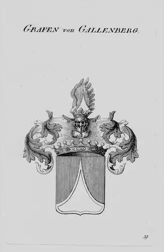 Gallenberg Wappen Adel coat of arms heraldry Heraldik crest Kupferstich