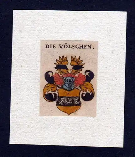 h. von Völschen Wappen Adel coat of arms heraldry Heraldik Kupferstich