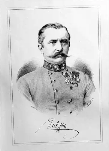 Ludwig Freiherr von Pulz Portrait Lithographie litho lithograph