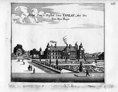 Chateau de Tanlay Yonne France Frankreich gravure estampe Kupferstich