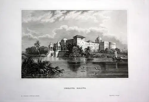 Palast Perawa Malwa Bengalen Indien India Asien engraving