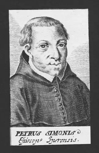 Petrus Simnonis Theologe Pastor Professor Jena Kupferstich Portrait