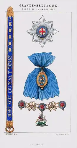 Ordre de la Jarretiere Order of the Garter Great Britain medal decoration
