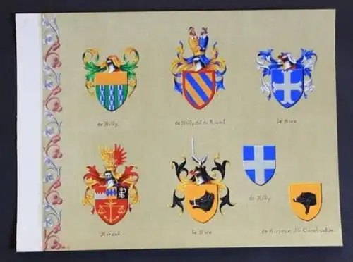 Silly Sire Siraut Sirieux Canebustin Blason Wappen Heraldik coat of arms