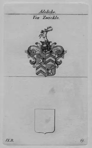 Zwickle Wappen Adel coat of arms heraldry Heraldik crest Kupferstich