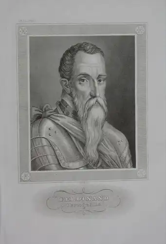 Fernando Alvarez de Toledo Herzog von Alba engraving  Portrait