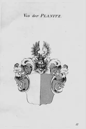 Von der Planitz Wappen Adel coat of arms heraldry Heraldik Kupferstich