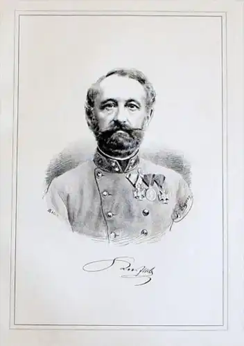Georg Ritter von Kees Feldmarschall Portrait Lithographie litho