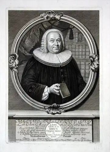 "Johannes Fridericus Stoy" - Johann Friedrich Stoy Theologe Portrait Kupferstich engraving