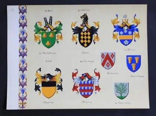 Esne Ecluse Esclories Espinoy Espinette Blason Wappen heraldry heraldique