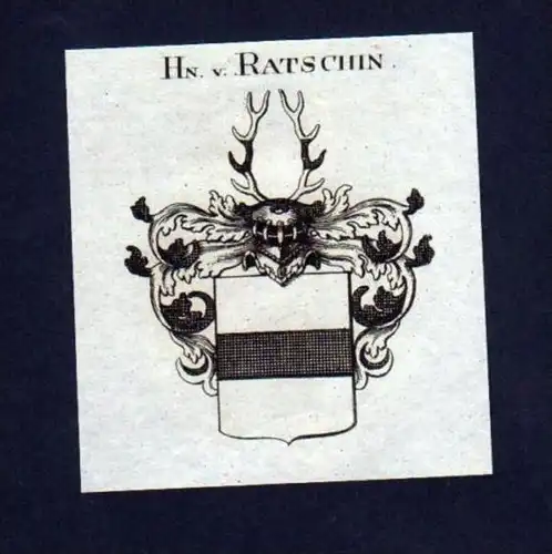 Herren v. Ratschin Kupferstich Wappen