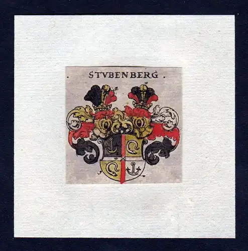 17. Jh Stubenberg Wappen Adel coat of arms heraldry Heraldik Kupferstich