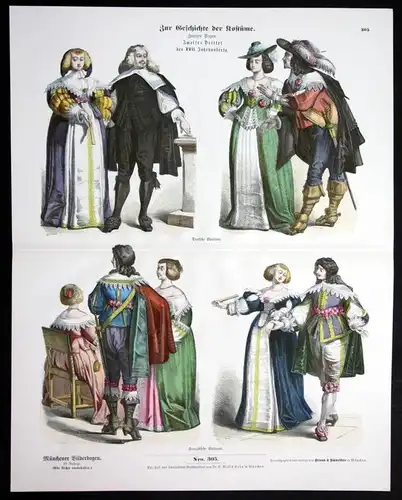 Geschichte der Kostüme - Frankreich - Münchener Bilderbogen