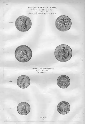 Henri III Medaillen Münzen Numismatik Schweiz Original Kupferstich