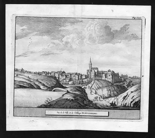 Dunfermline Abbey Abtei Schottland engraving Original Kupferstich