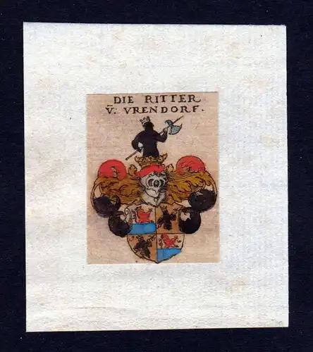 h. von Urendorf Wappen Adel coat of arms heraldry Heraldik Kupferstich