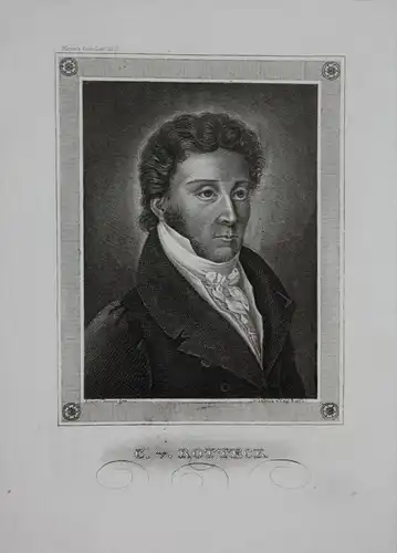 Karl Wenzeslaus Rodeckher von Rotteck engraving  Portrait