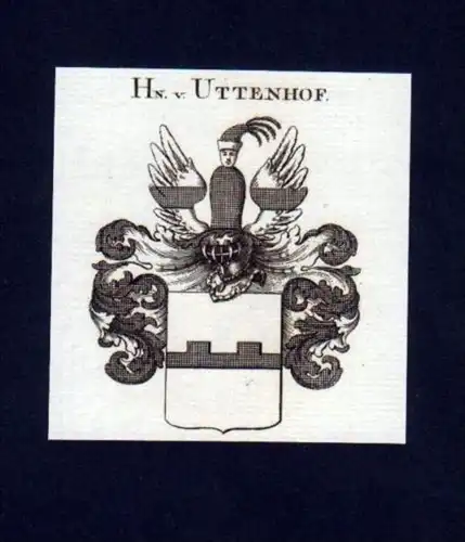 Herren v. Uttenhof Heraldik Kupferstich Wappen