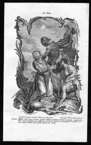 S. Proiectus Ep. Arvern. M. - Heiliger Prikt von Clermont - 25. Januar -  Heiligenbild Holy Card  / Geburtstag