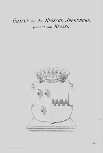 Bussche Jppenburg Wappen Adel coat of arms heraldry Heraldik Kupferstich