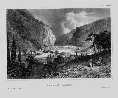 Harpers Ferry Jefferson West Virginia Amerika America Original