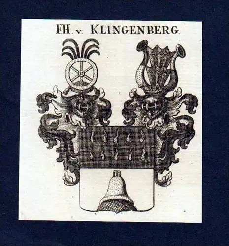 Freiherren von Klingenberg Kupferstich Wappen