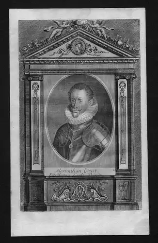 Maximilian Ernst von Österreich Erzherzog engraving Kupferstich Portrait