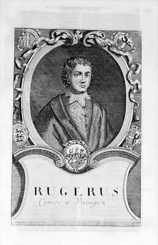 Rugger Bischof v Würzburg Kupferstich Portrait engraving gravure