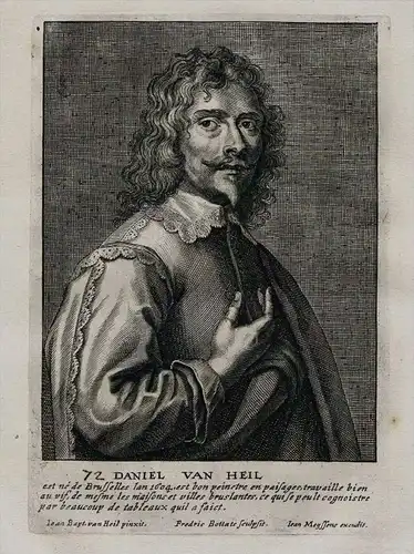 Daniel van Heil painter Maler Kupferstich Portrait engraving