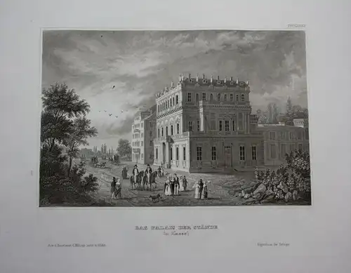 Stadtpalais Palast Kassel engraving