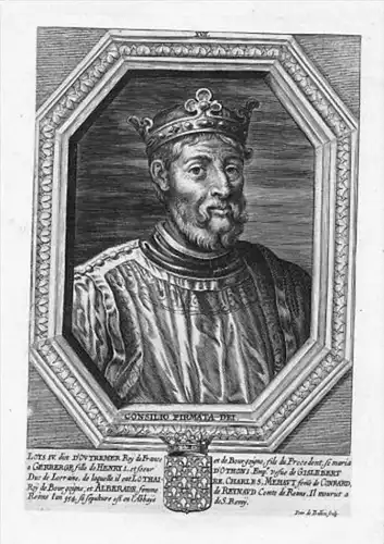 Ludwig IV von Frankreich Kupferstich Portrait gravure engraving