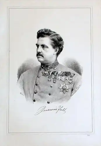 Stephan von Jovanovic Feldmarschall Portrait Lithographie litho