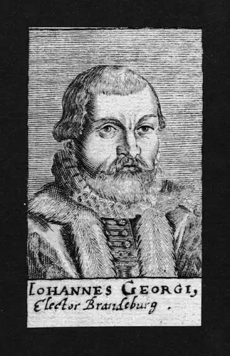 Johannes Georgi Brandenburg engraving Kupferstich Portrait